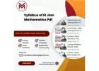 Syllabus of Iit Jam Mathematics Pdf