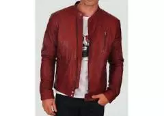 Buy Dominic Red Racer Leather Jackets For Men - Bold Style, Premium Quality